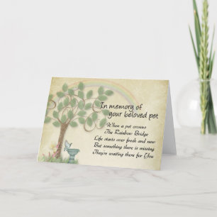 Pet loss sympathy card - pet waits for you