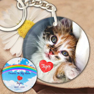 Pet Loss Sympathy Gift - Cat Lover - Dog Memorial  Key Ring