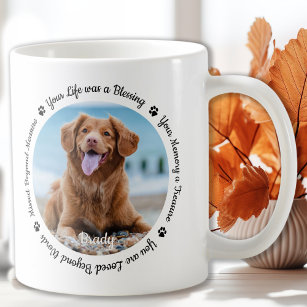 Pet Loss Sympathy Keepsake 2 Photo Dog Memorial Coffee Mug