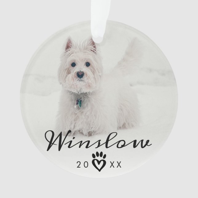 Pet Loss Sympathy Keepsake Dog Pet Memorial Ornament (Front)