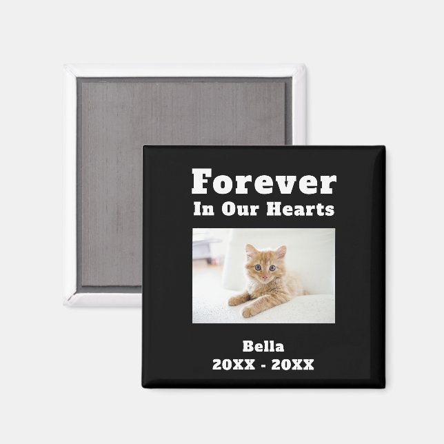Pet Loss Sympathy Memorial Forever In Our Hearts Magnet (Front/Back)