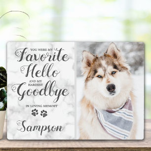 Pet Loss Sympathy Personalised Pet Memorial Photo Plaque