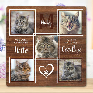 Pet Loss Unique Cat Memorial Plaque