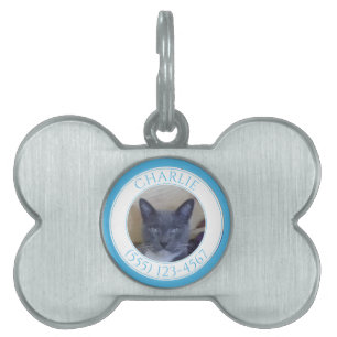 PET LOVE Bone Pet Tag / Sky Blue