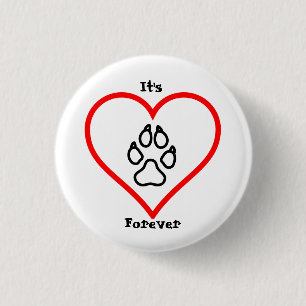 Pet Love Forever 3 Cm Round Badge