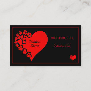 Pet Love Heart Business Card