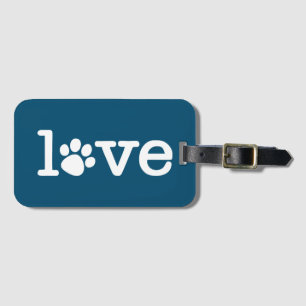 Pet love luggage tag