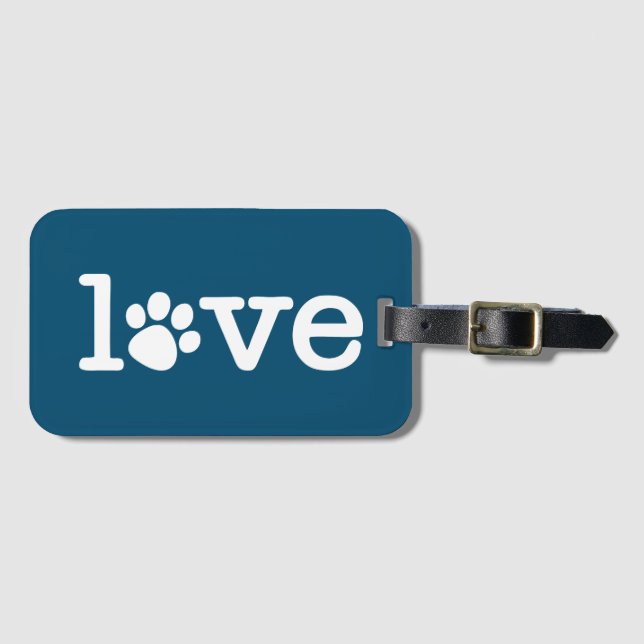 Pet love luggage tag (Front Horizontal)