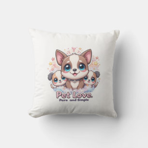 Pet Love Pure and Simple Pillow Cute Puppy Cushion
