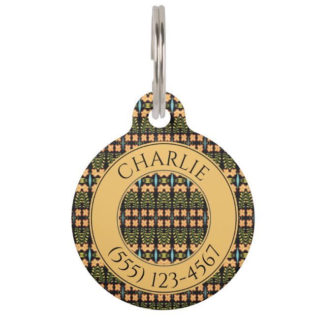 PET LOVE Round Pet Tag - Nocturne (Front)