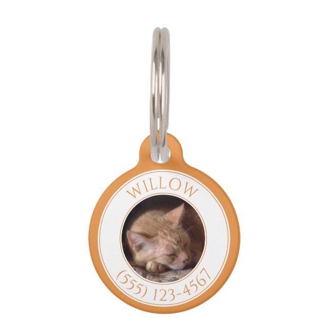 PET LOVE Round Pet Tag / Saffron (Front)