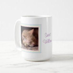 PET LOVE Tall White Mug + Text / Rainbow