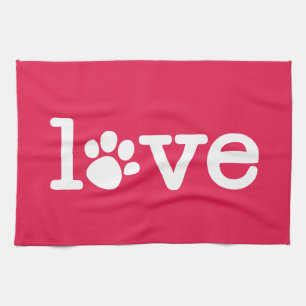 Pet love tea towel