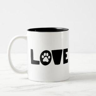 Pet Love The Dog Lover Dog Lover Art Pet Lover Art Two-Tone Coffee Mug