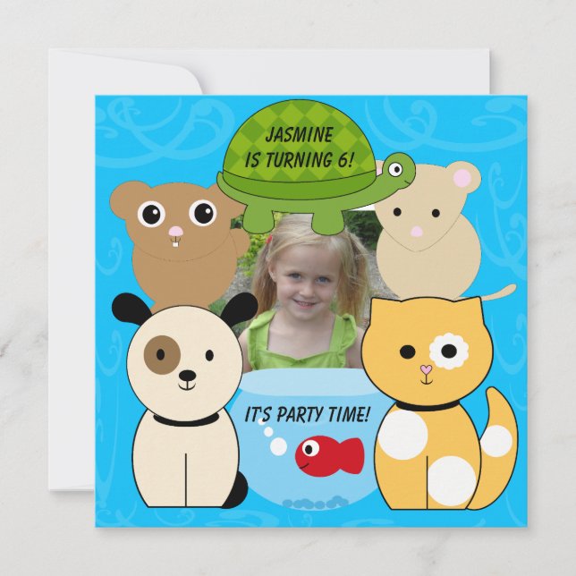 Pet Lover Birthday Invitation (Front)