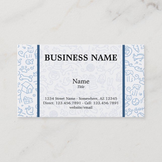 Pet Lover Business Card - Customised (Front)