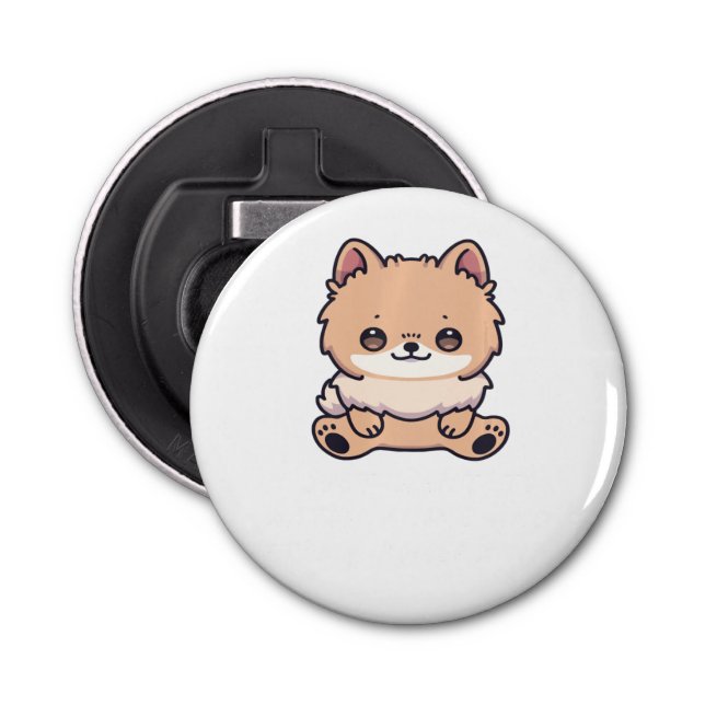 Pet Lover Button Bottle Opener with magnet (Front)