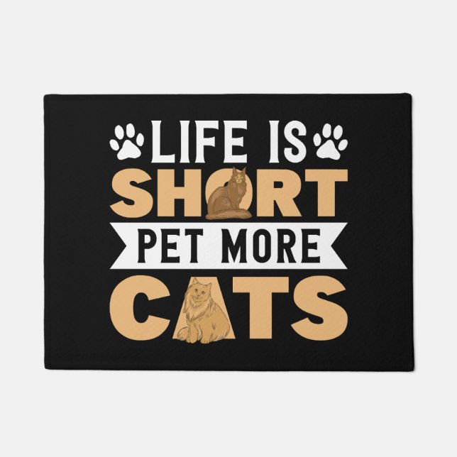 Pet Lover Cat Lover Cats Doormat (Front)