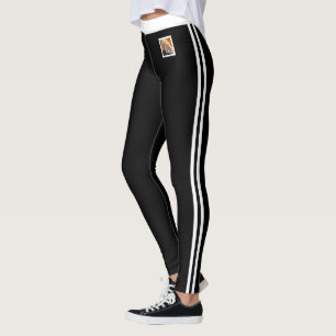 Pet Lover Cat Mum White Black Custom Made Sports Leggings