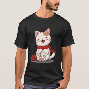 Pet Lover Comical Japanese Art Yarn Kitten Cute Ca T-Shirt