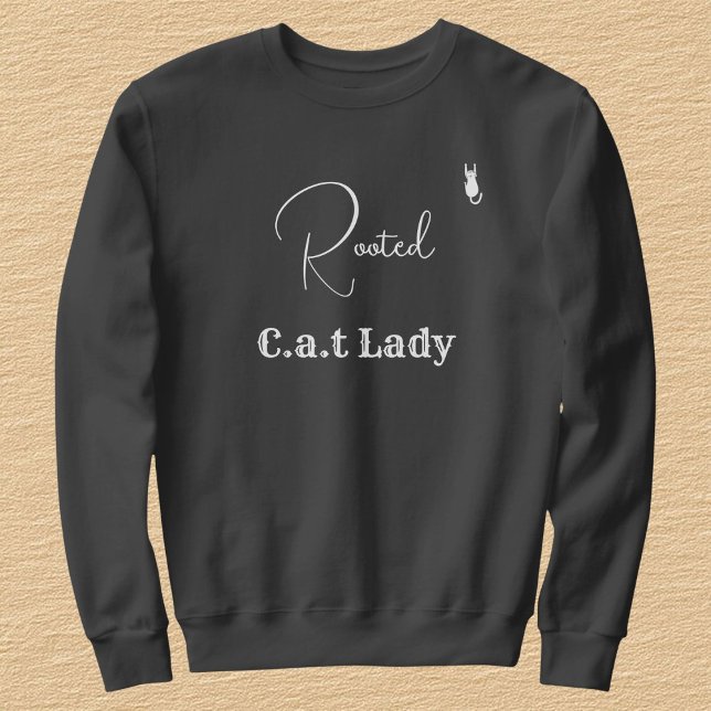 Pet Lover Customise Dark Grey White Script Cat Mum Sweatshirt (Creator Uploaded)