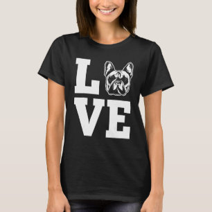 Pet Lover Dog Mum Frenchie Dad Silhouette French T-Shirt