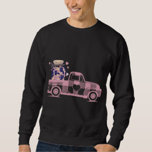 Pet Lover Gift Idea Valentine's Day Cat Jar Red Tr Sweatshirt