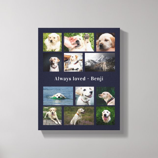 Pet Lover Keepsake Canvas Print (Front)