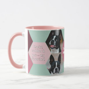 Pet Lover Mug 4 Dog Photos + Name + Sweet Quotes