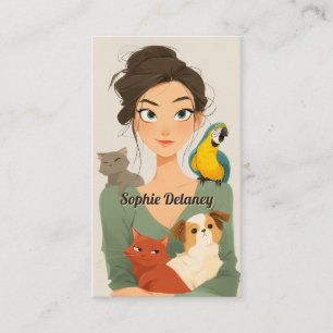 Pet Lover’s Cozy Portrait Business Card
