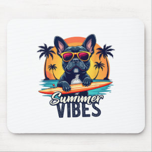 Pet Lover Summer Vibes, Dogs Surfing Lovers Men Wo Mouse Mat