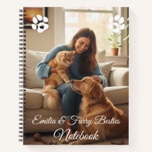 Pet Lover's Custom Photo & Name Notebook