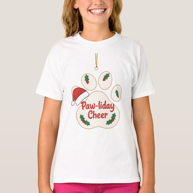 Pet lovers’ favorite — a paw print  T-Shirt (Front)