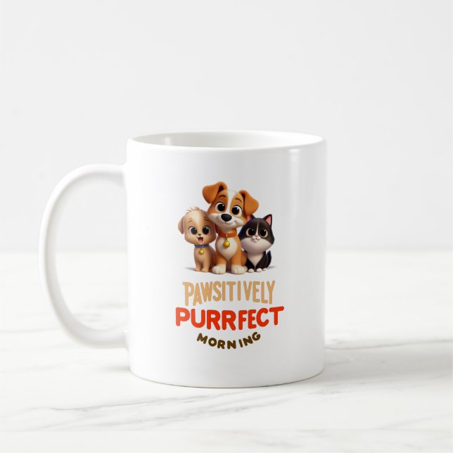 Pet Lovers Mug Gift, Positively Purrfect (Left)