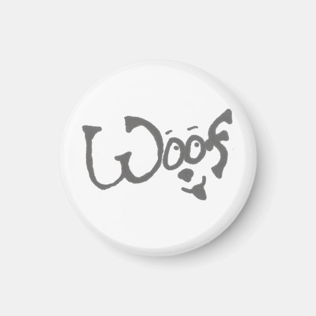 Pet Lover's Woof Dog Magnet (Front)