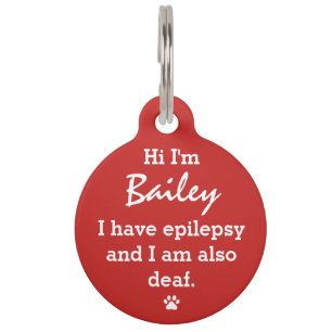 Pet Medical Details Lost and Found Red Tag
