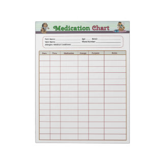 Pet Medication Notepad