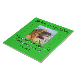 Pet Memorial 1 Photo - Brave Through The Fight Tile
