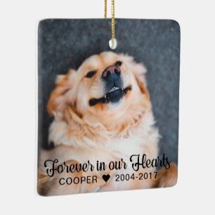 Pet Memorial   2 Photos   Sympathy Ceramic Ornament