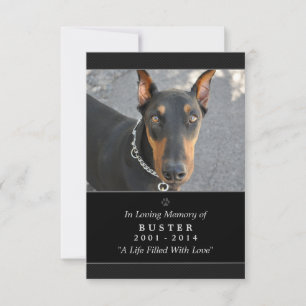 Pet Memorial Card 3.5"x5" Black - God's Garden