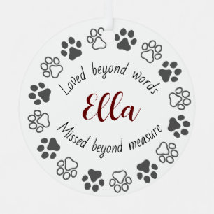 Pet Memorial Ceramic Circle Ornament