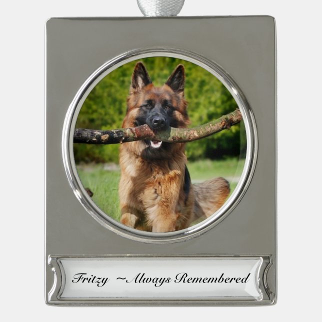Pet Memorial Christmas Ornament Photo Keepsake (Front)