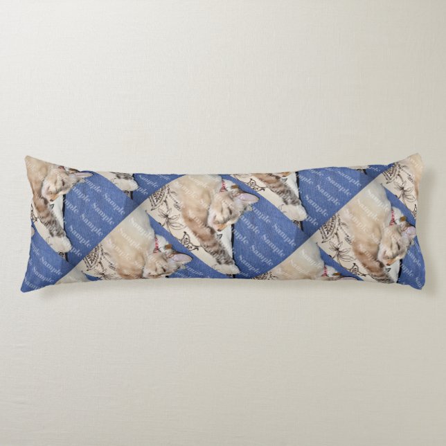 Pet memorial Create your own photo Body Cushion (Front)