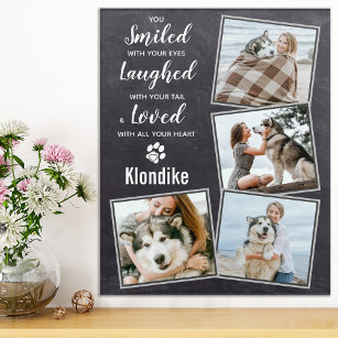 Pet Memorial Custom Dog Photo Collage Acrylic Print