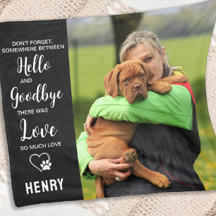 Pet Memorial Custom Photo Favourite Hello Dog Fleece Blanket