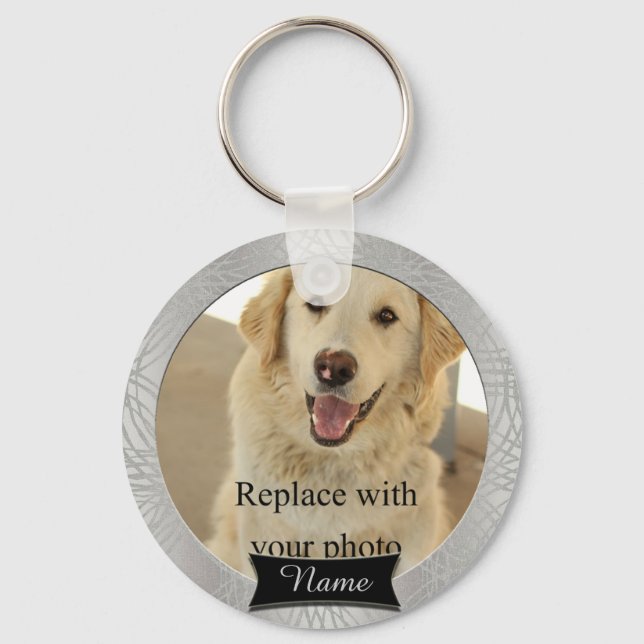 Pet Memorial Custom Photo Key Ring (Front)