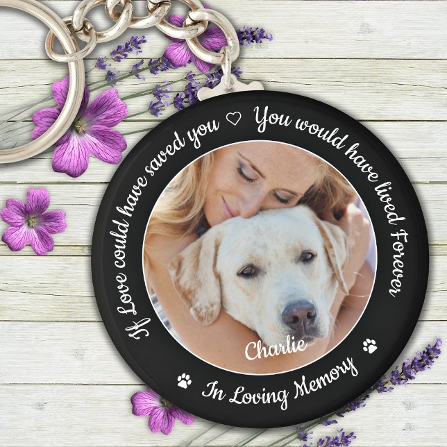 Pet Memorial Custom Photo Pet Loss Keepsake Key Ring (Creator Uploaded)