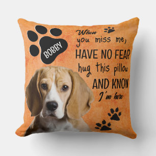 Pet memorial - Customised photo and name Cushion