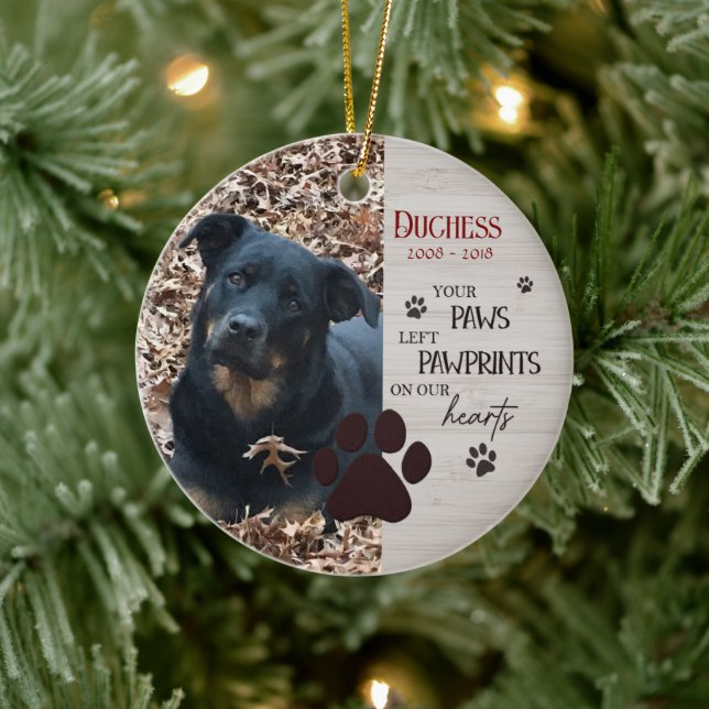 Pet Memorial Customised Remembrance Ceramic Tree Decoration (Tree)