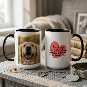 Pet Memorial Dog Loss Photo Heart Sympathy Gift Mug